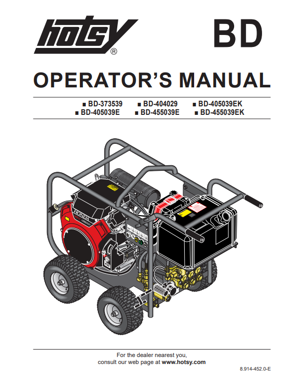 Hotsy BD Series Manual