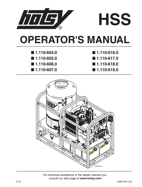 Hotsy HSS/HSDS Operators Manual