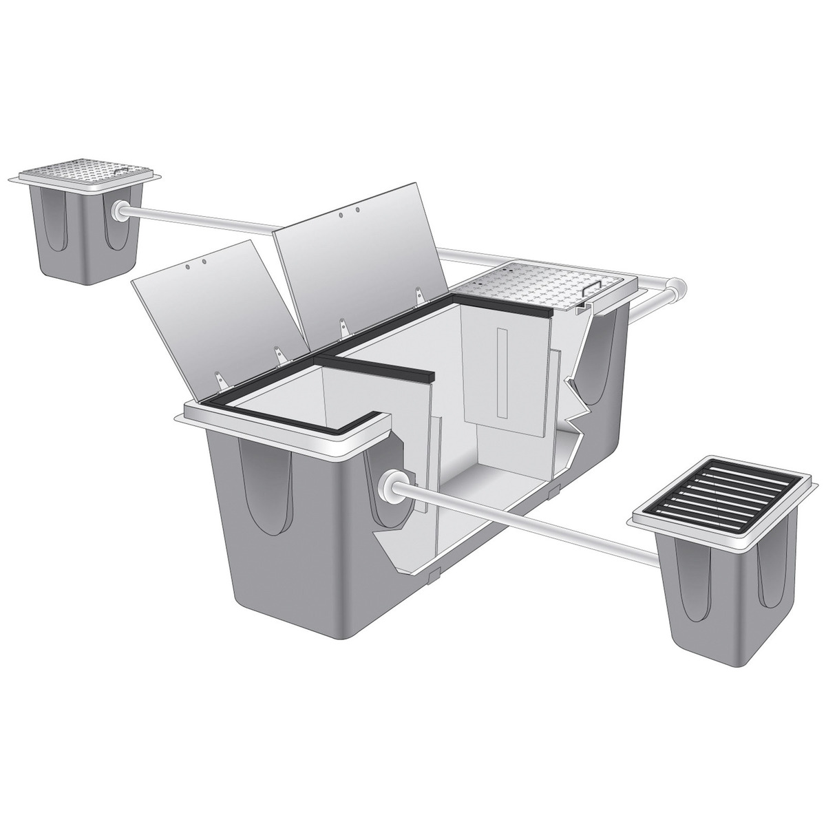 Watermaze collection pit